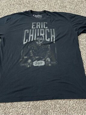 Eric Church Holdin My Own Tour 2017 T-Shirt Mens XXL Black Graphic Concert Tee